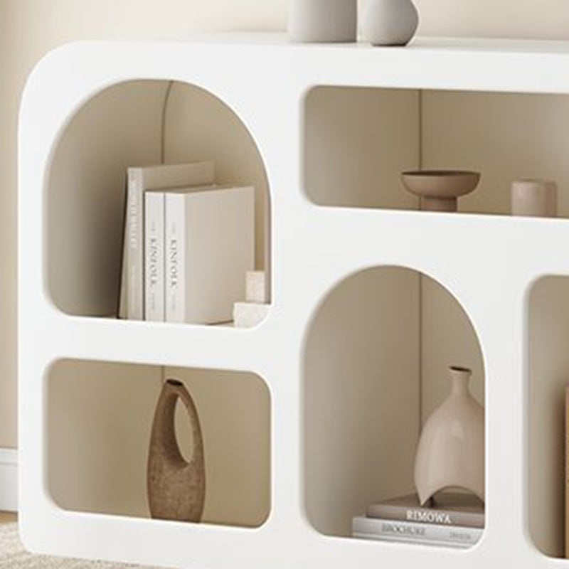 Moderner minimalistischer Schrank aus Holz mit gewölbtem, abgerundetem, rechteckigem Stauraum, 6 Schränke für das Wohnzimmer 