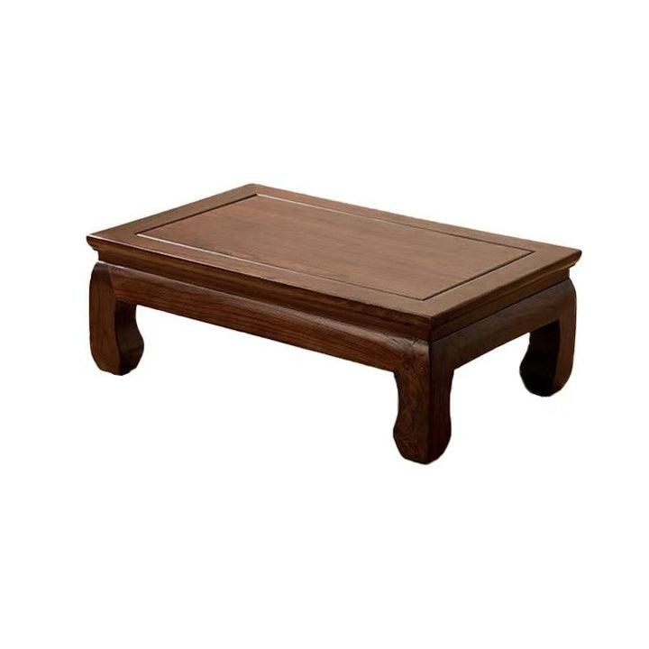 Traditional Chinese Elm Wood Rectangular Coffee Table 1-Tier For Living Room