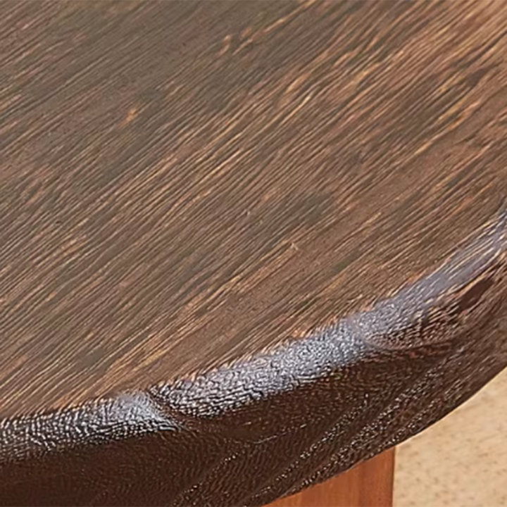 Traditioneller japanischer rechteckiger Couchtisch aus massivem Holz in Halbmondform mit 1 Ebene für das Wohnzimmer 