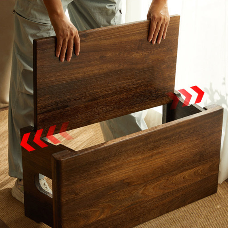 Traditioneller japanischer Kaffeetisch aus Paulownia-Holz, klappbar, rechteckig, 2-stufig für das Wohnzimmer 