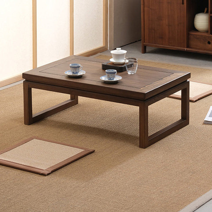 Table basse rectangulaire traditionnelle japonaise en bois d&