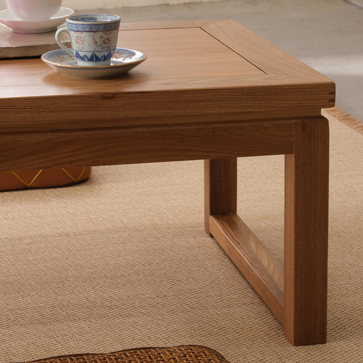 Table basse rectangulaire traditionnelle japonaise en bois d&