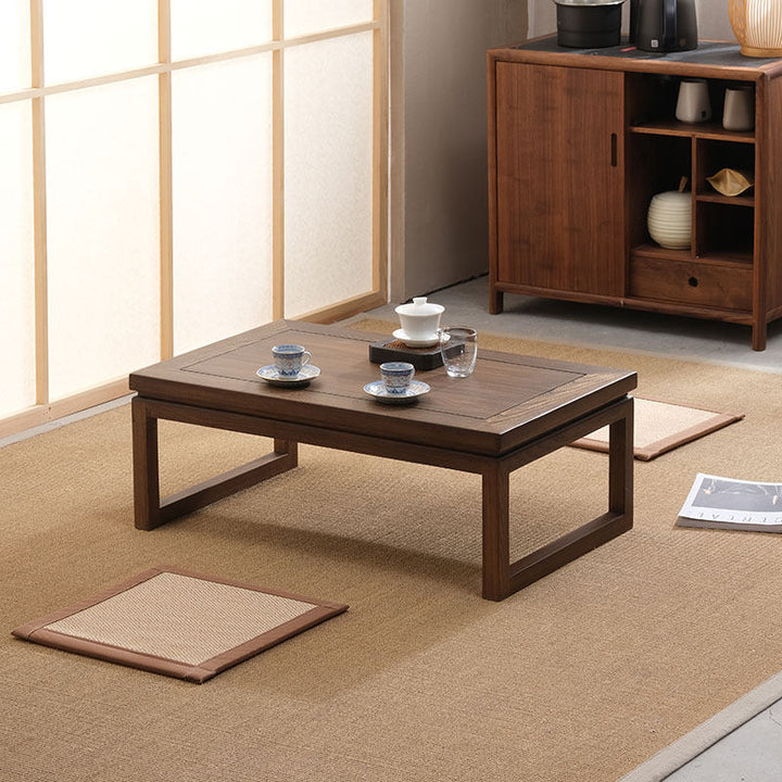 Table basse rectangulaire traditionnelle japonaise en bois d&