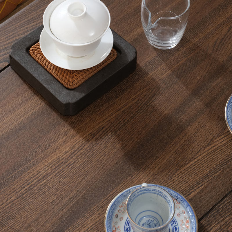 Table basse rectangulaire traditionnelle japonaise en bois d&
