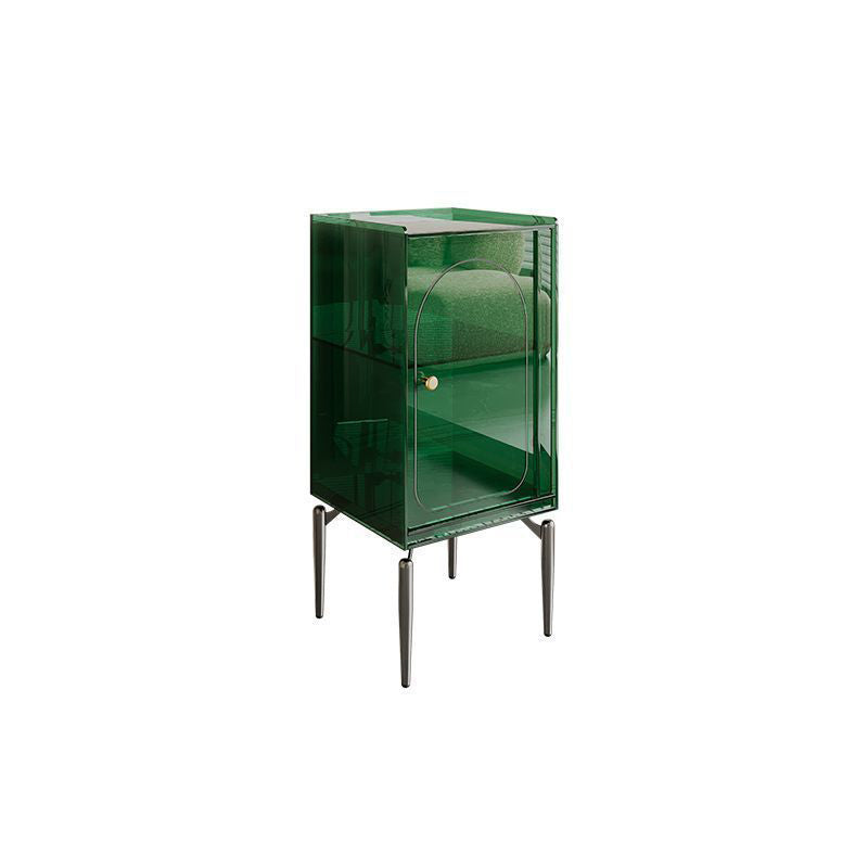 Moderno gabinete de almacenamiento rectangular de acero al carbono acrílico de lujo con 2/4 niveles para sala de estar 