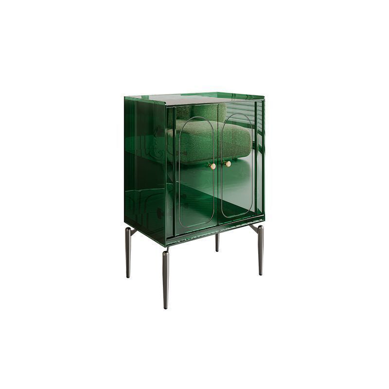 Moderno gabinete de almacenamiento rectangular de acero al carbono acrílico de lujo con 2/4 niveles para sala de estar 