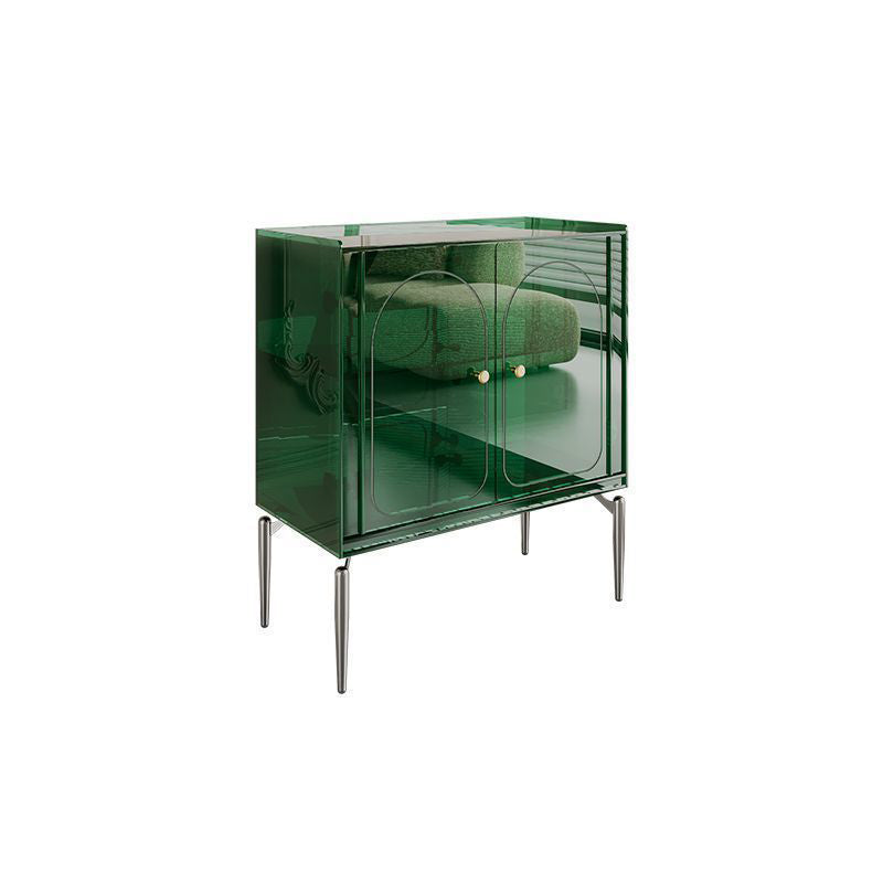 Moderno gabinete de almacenamiento rectangular de acero al carbono acrílico de lujo con 2/4 niveles para sala de estar 