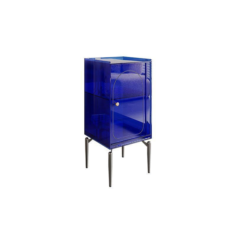 Moderno gabinete de almacenamiento rectangular de acero al carbono acrílico de lujo con 2/4 niveles para sala de estar 