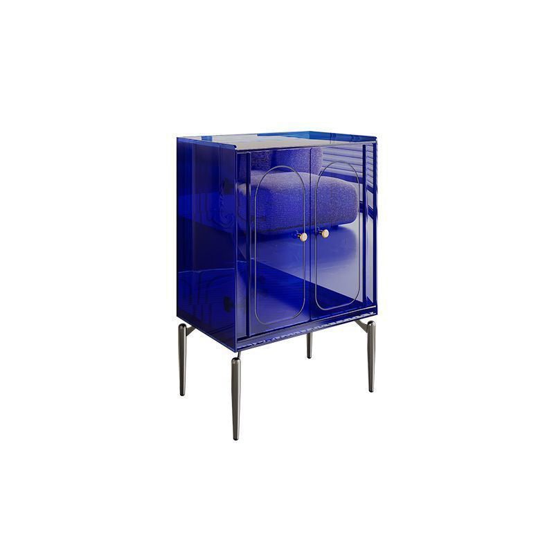 Moderno gabinete de almacenamiento rectangular de acero al carbono acrílico de lujo con 2/4 niveles para sala de estar 