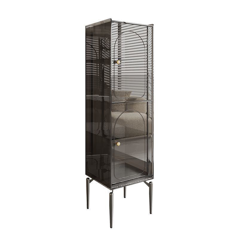 Moderno gabinete de almacenamiento rectangular de acero al carbono acrílico de lujo con 2/4 niveles para sala de estar 