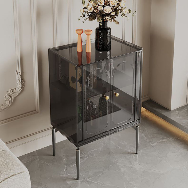 Moderno gabinete de almacenamiento rectangular de acero al carbono acrílico de lujo con 2/4 niveles para sala de estar 
