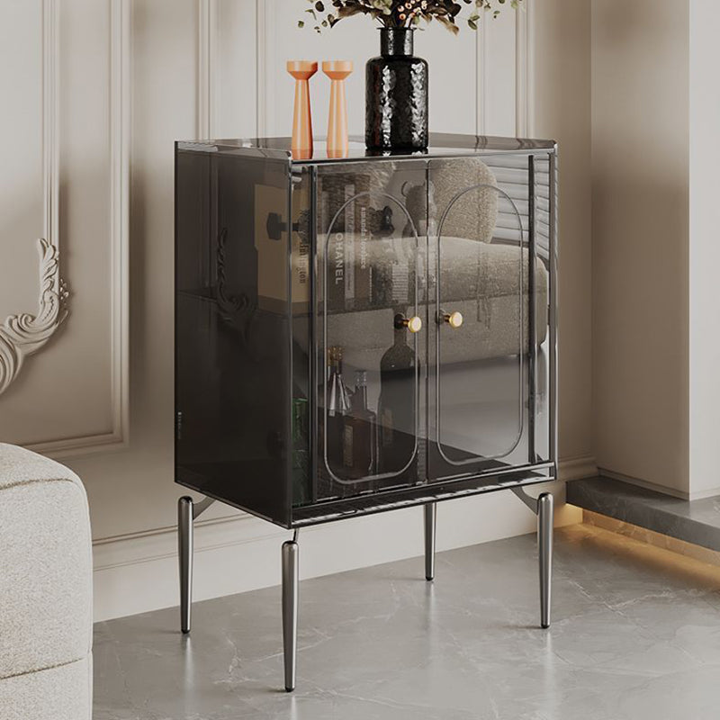 Moderno gabinete de almacenamiento rectangular de acero al carbono acrílico de lujo con 2/4 niveles para sala de estar 