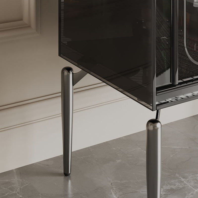 Moderno gabinete de almacenamiento rectangular de acero al carbono acrílico de lujo con 2/4 niveles para sala de estar 