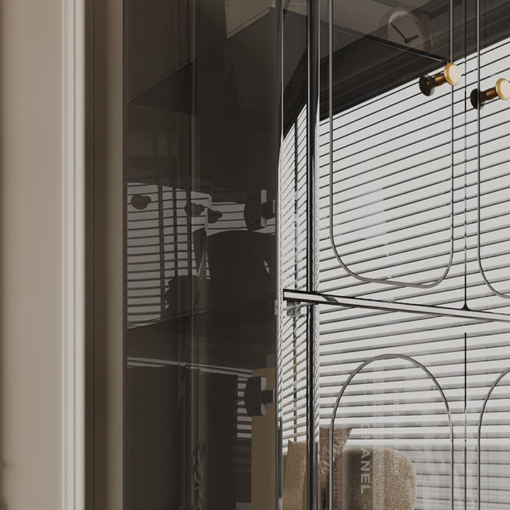 Moderno gabinete de almacenamiento rectangular de acero al carbono acrílico de lujo con 2/4 niveles para sala de estar 