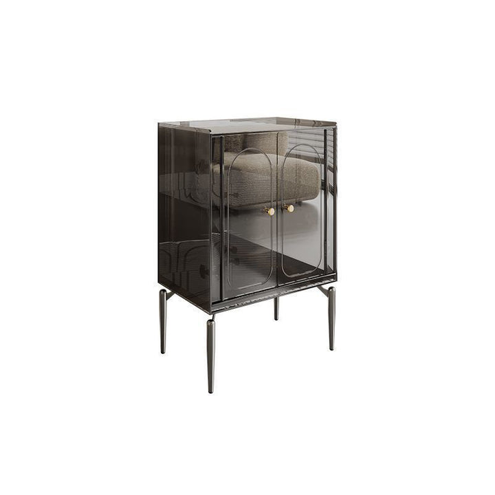 Moderno gabinete de almacenamiento rectangular de acero al carbono acrílico de lujo con 2/4 niveles para sala de estar 