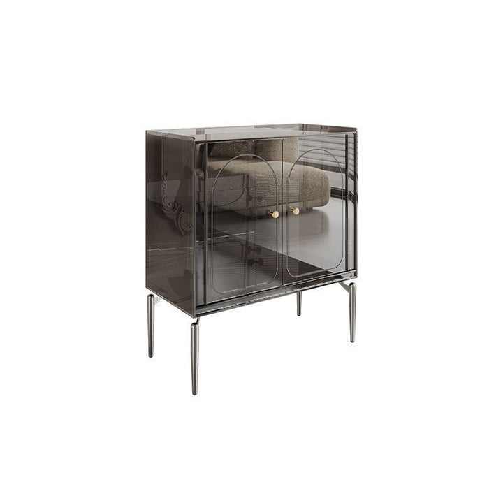 Moderno gabinete de almacenamiento rectangular de acero al carbono acrílico de lujo con 2/4 niveles para sala de estar 