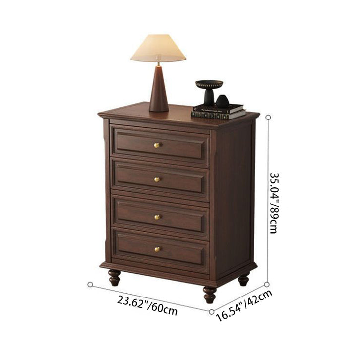 Traditional French Plywood Cherry Wood Pine Wood Rectangular Storage Cabinet With 4/5/6 Drawers For Living Room
