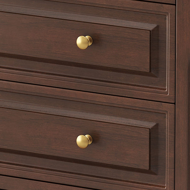 Gabinete de almacenamiento rectangular de madera contrachapada francesa tradicional de cerezo y pino con 4/5/6 cajones para sala de estar 