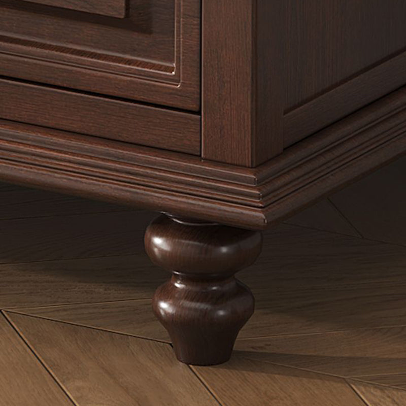 Gabinete de almacenamiento rectangular de madera contrachapada francesa tradicional de cerezo y pino con 4/5/6 cajones para sala de estar 