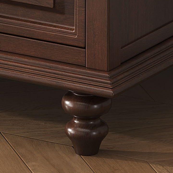 Gabinete de almacenamiento rectangular de madera contrachapada francesa tradicional de cerezo y pino con 4/5/6 cajones para sala de estar 