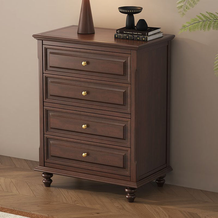 Gabinete de almacenamiento rectangular de madera contrachapada francesa tradicional de cerezo y pino con 4/5/6 cajones para sala de estar 