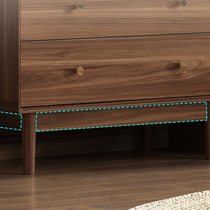 Traditional Chinese Particle Board Rubber Wood Rattan Glass Rectangular Cylindrical Storage Cabinet 2/4-Drawer For Living Room
