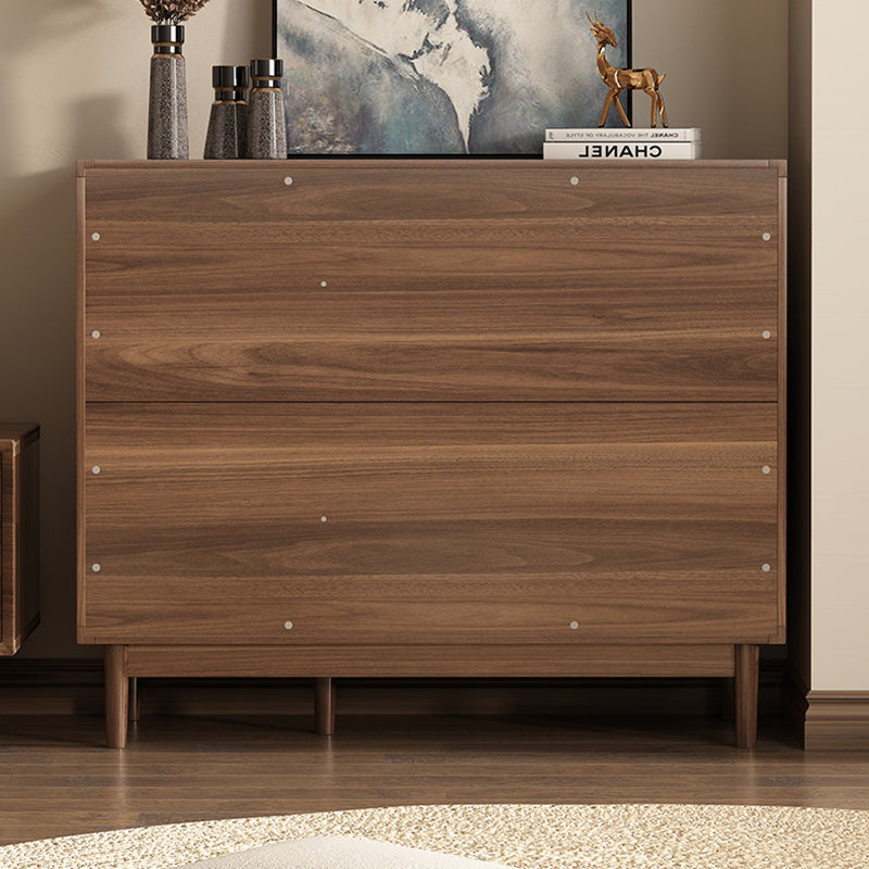 Traditional Chinese Particle Board Rubber Wood Rattan Glass Rectangular Cylindrical Storage Cabinet 2/4-Drawer For Living Room
