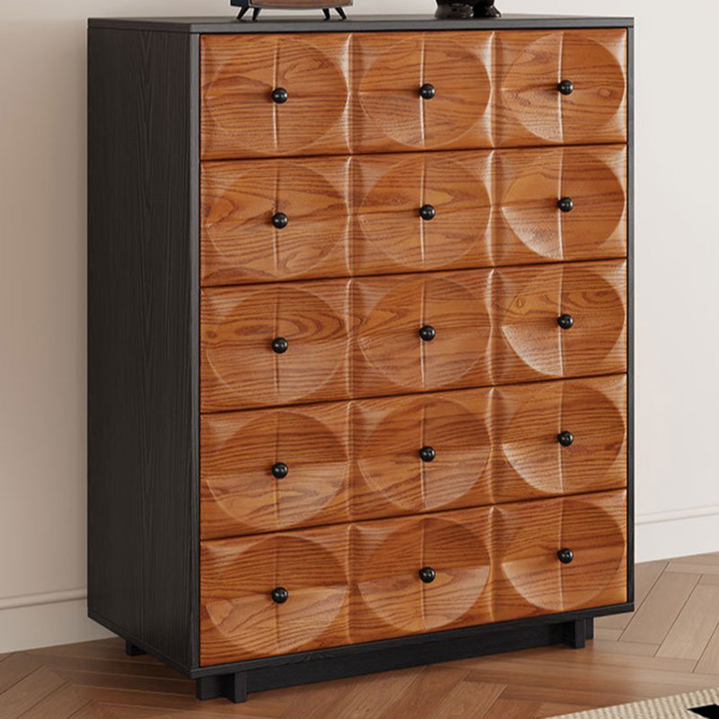 Traditional Vintage Eco Board Rectangular Storage Cabinet 3/4/5-Drawer For Living Room