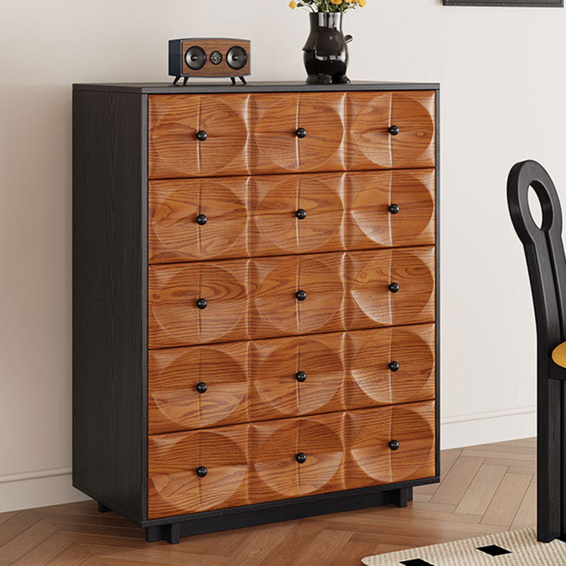 Traditional Vintage Eco Board Rectangular Storage Cabinet 3/4/5-Drawer For Living Room