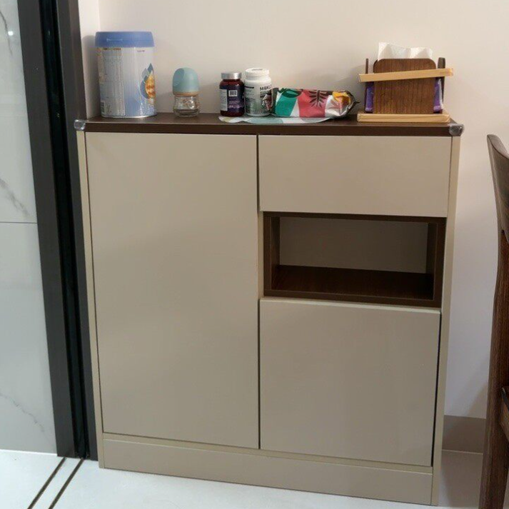 Modern Minimalist Eco Board Rectangular Storage Cabinet 3-Storage For Living Room
