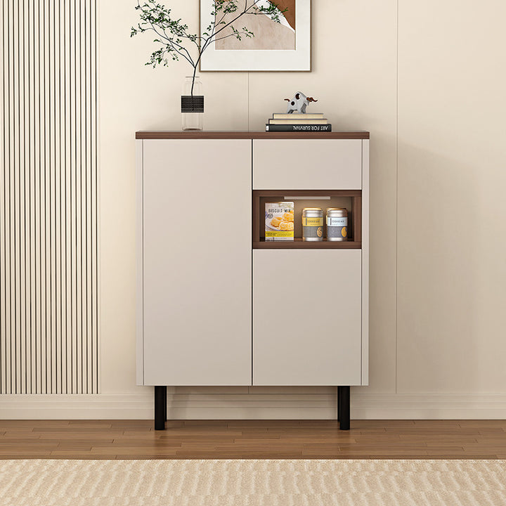 Modern Minimalist Eco Board Rectangular Storage Cabinet 3-Storage For Living Room