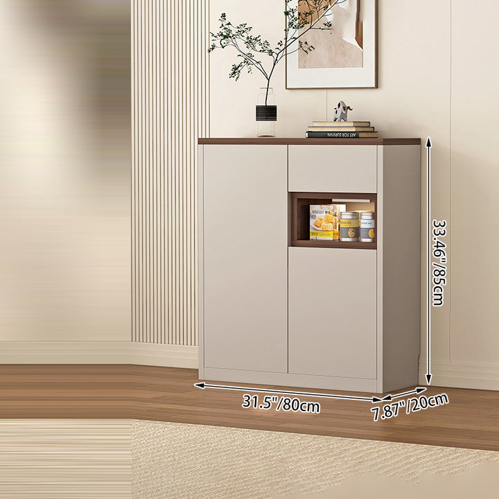 Modern Minimalist Eco Board Rectangular Storage Cabinet 3-Storage For Living Room