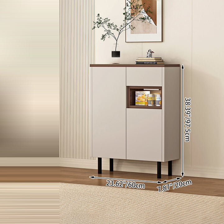 Modern Minimalist Eco Board Rectangular Storage Cabinet 3-Storage For Living Room