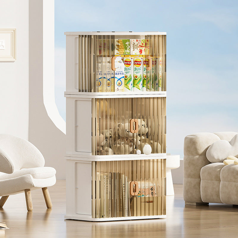 Modern Minimalist PP PET HIPS Curved Square Folding Storage Cabinet With 1 Storage For Bedroom
