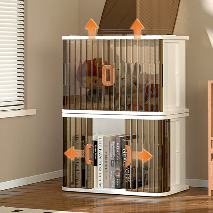 Modern Minimalist PP PET HIPS Curved Square Folding Storage Cabinet With 1 Storage For Bedroom