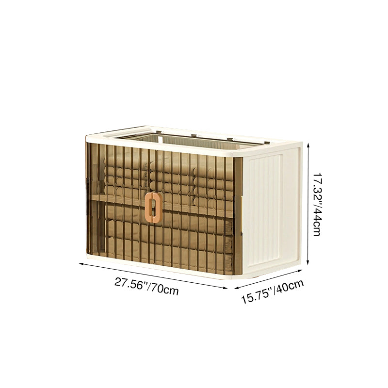 Modern Minimalist PP PET HIPS Curved Square Folding Storage Cabinet With 1 Storage For Bedroom