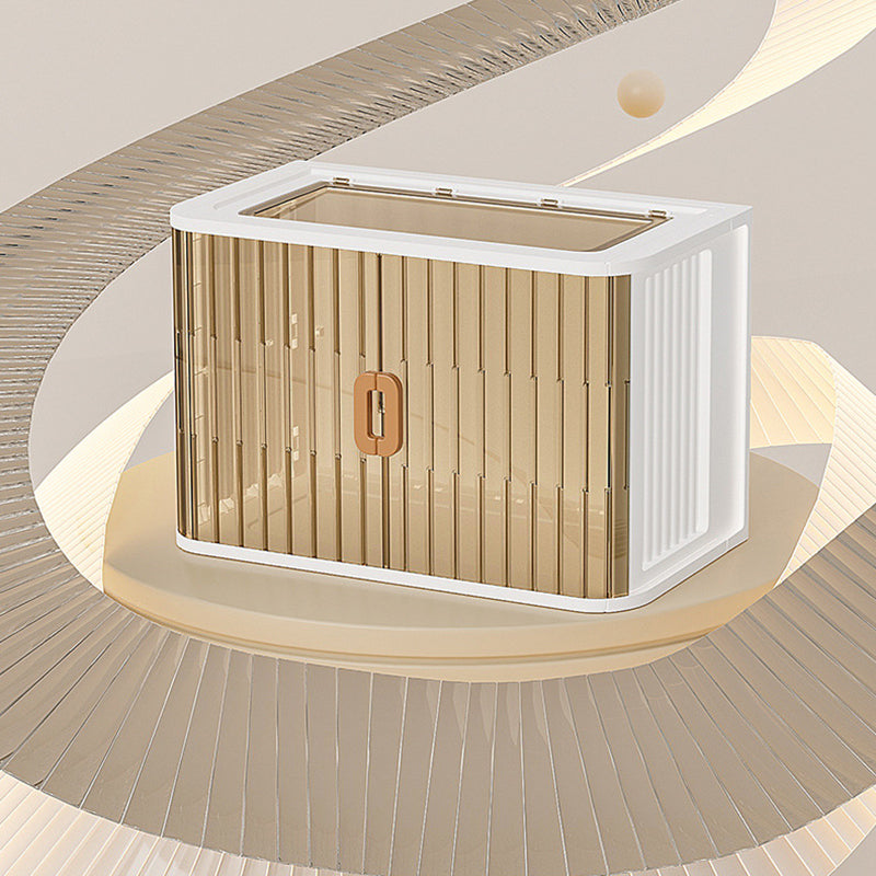 Modern Minimalist PP PET HIPS Curved Square Folding Storage Cabinet With 1 Storage For Bedroom