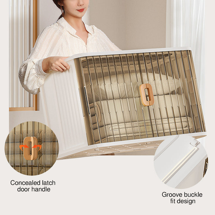 Modern Minimalist PP PET HIPS Curved Square Folding Storage Cabinet With 1 Storage For Bedroom