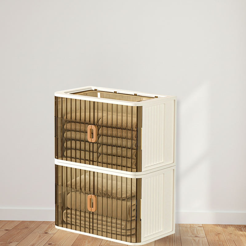 Modern Minimalist PP PET HIPS Curved Square Folding Storage Cabinet With 1 Storage For Bedroom