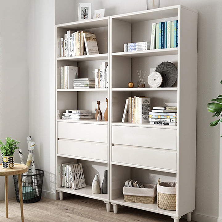 Modern Minimalist Rubber Wood Plywood Rectangular Cylindrical Storage Cabinet With 2 Drawers For Living Room