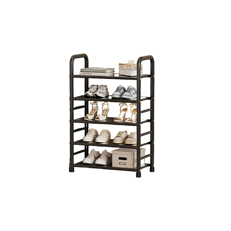 Modern Minimalist Iron Curved Rectangular Shoe Storage 5/6/7/8 Tier For Living Room