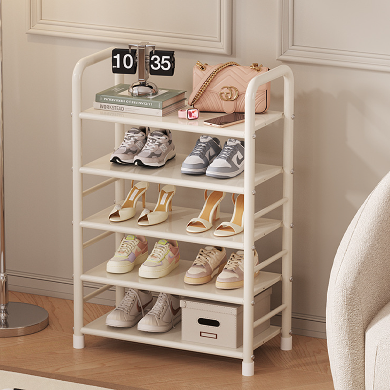 Modern Minimalist Iron Curved Rectangular Shoe Storage 5/6/7/8 Tier For Living Room