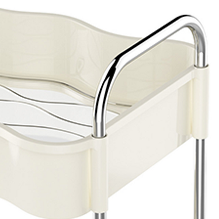Contemporary Creative PP PET Stainless Steel Wave Shape Movable Storage Shelf 2/3/4 Tier For Living Room