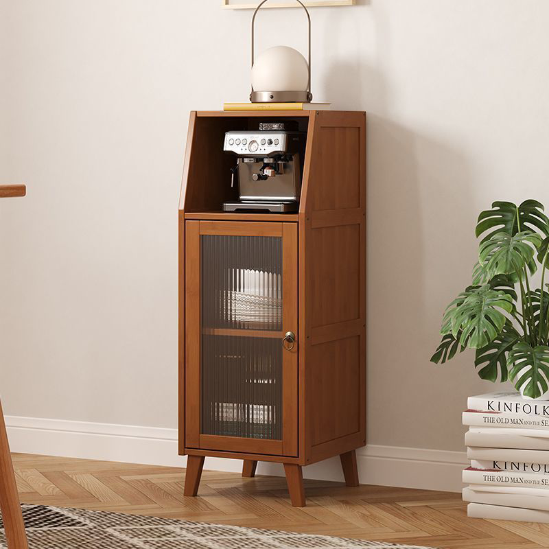 Traditional Chinese Bamboo MDF Acrylic Trapezoid Rectangular Sideboard Cabinet With 1/2/3 Cabinet For Living Room