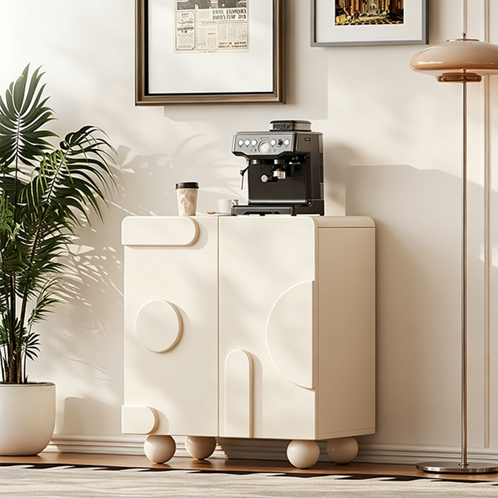 Aparador rectangular con globo de madera engineered de estilo francés tradicional con almacenamiento 2/3 para sala de estar 
