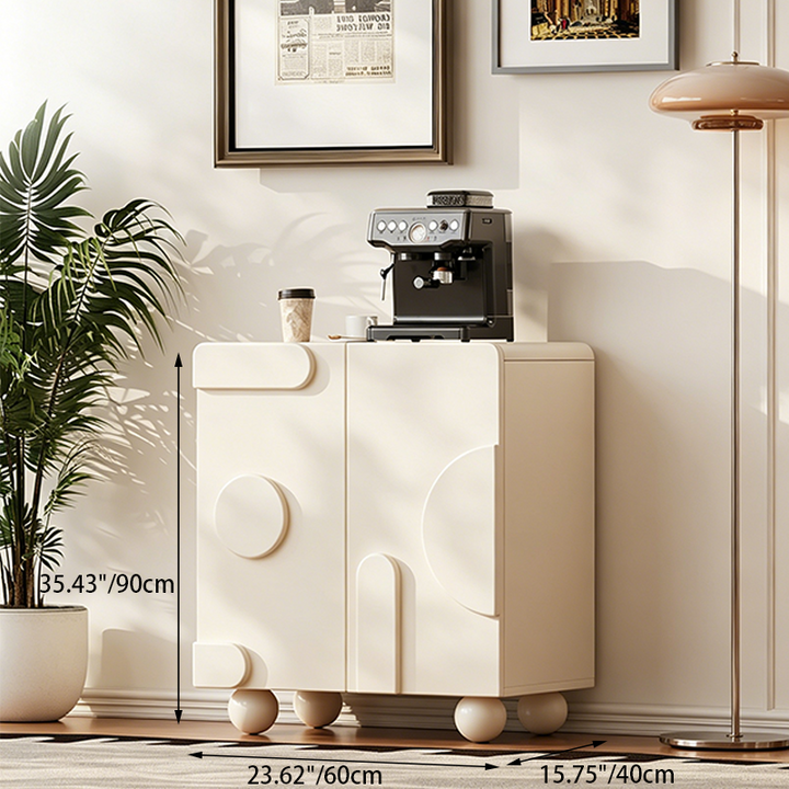 Aparador rectangular con globo de madera engineered de estilo francés tradicional con almacenamiento 2/3 para sala de estar 