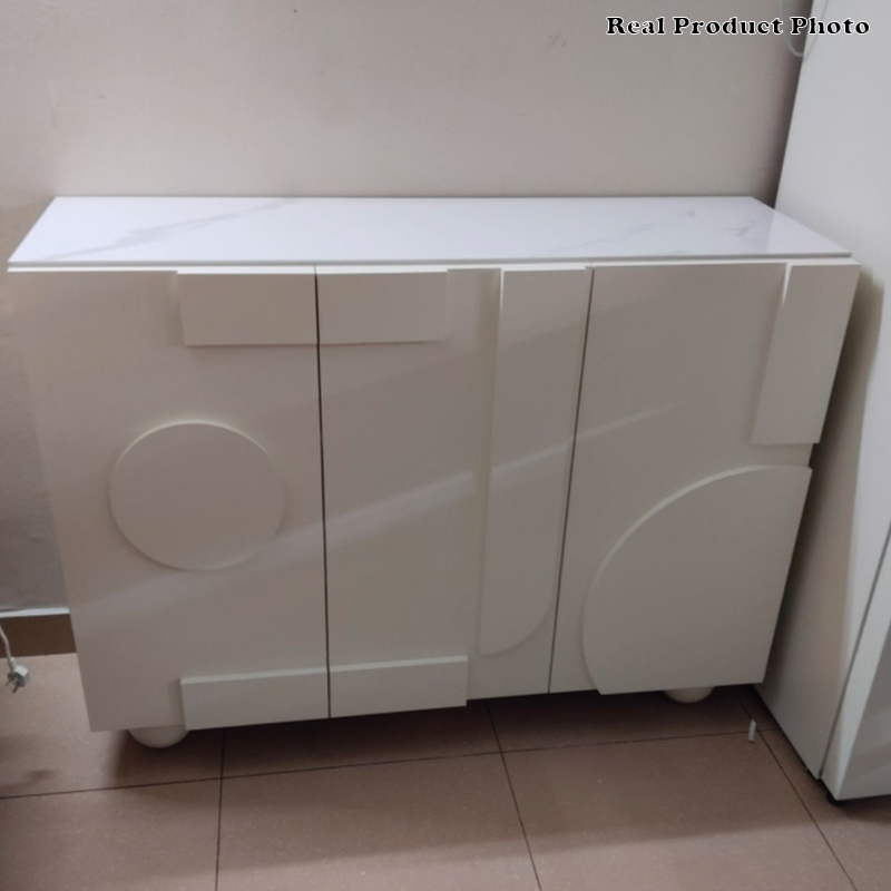 Aparador rectangular con globo de madera engineered de estilo francés tradicional con almacenamiento 2/3 para sala de estar 