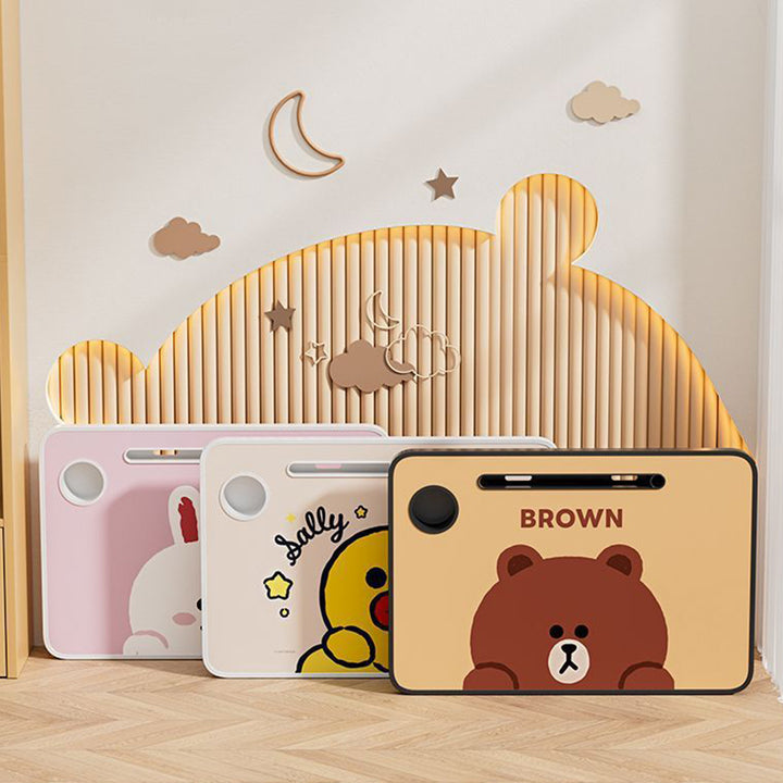 Conjunto moderno Art Déco de escritorio de estudio infantil rectangular con esquinas redondeadas de MDF y hierro con 1 nivel para sala de estar 