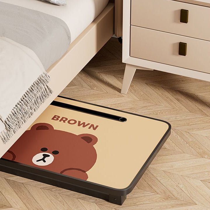 Conjunto moderno Art Déco de escritorio de estudio infantil rectangular con esquinas redondeadas de MDF y hierro con 1 nivel para sala de estar 