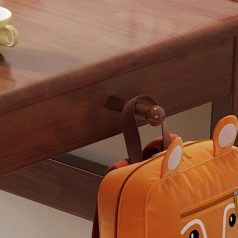 Escritorio infantil rectangular de madera contrachapada de estilo minimalista moderno con 2 cajones para sala de estar 